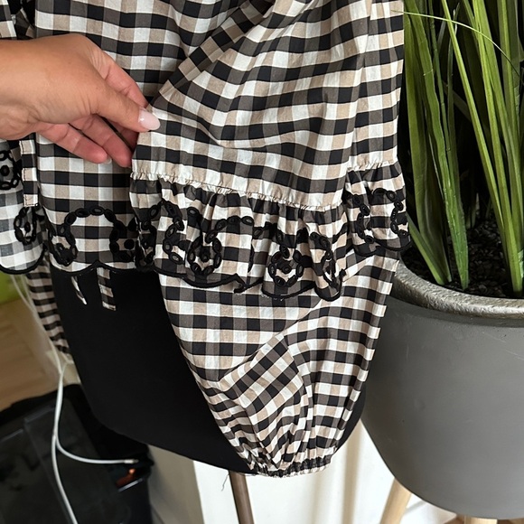 Anthropologie Maeve Long Sleeve Scallop Tie-Front Blouse One Size - Picture 7 of 14